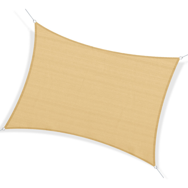 Voile d'ombrage 13 'X 20', sable, résistance, pour terrasse de piscine et de cour avec auvent en corde 20 ', dispositif de blocage, jardin