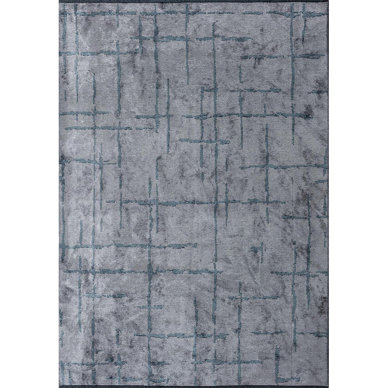 Biancca Abstract Hand Loom Indoor / Outdoor Area Rug, Rectangle 5'3" x 7'7"
