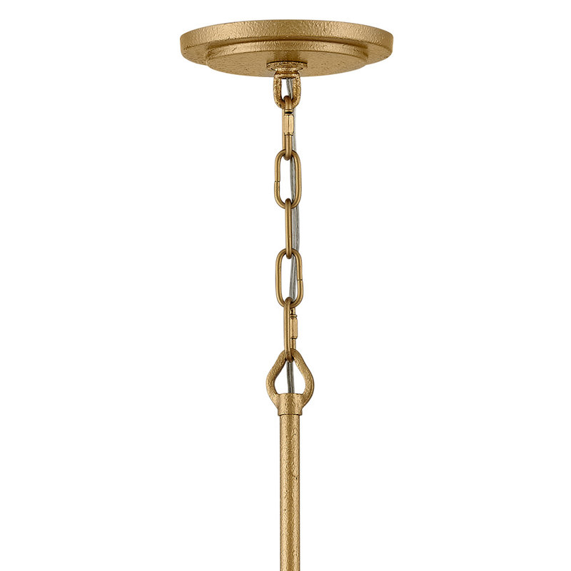 Estie Latticework Chandelier w/ Natural Alabaster Stones, 8" H x 28" W x 28" D, 6