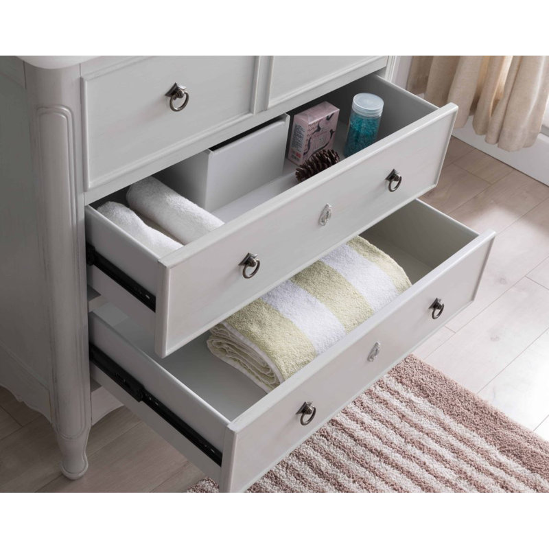 Ensemble de meuble-lavabo sur pied simple 34 po Medina, Blanc antique