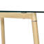 Glass Top Metal Base Dining Table