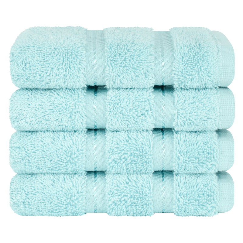 Ensemble de débarbouillettes turques 100% coton 4 pièces Darcelle, Duck Egg