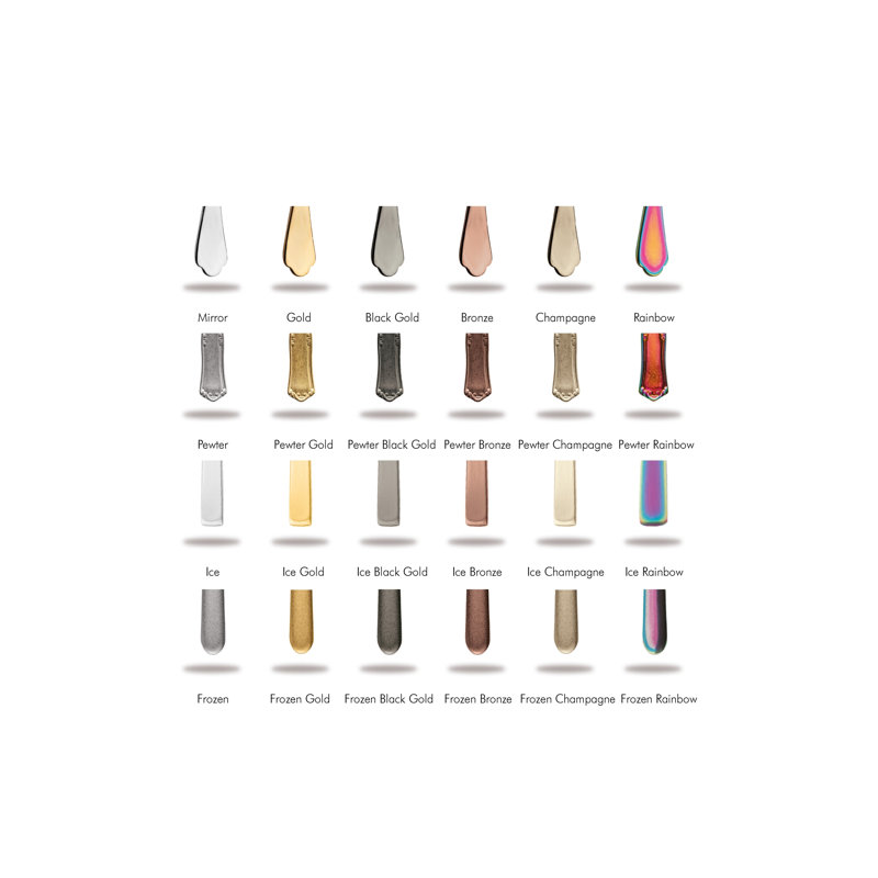 Ensemble de 7 pièces en acier inoxydable glacé Stile by Pininfarina, Miroir
