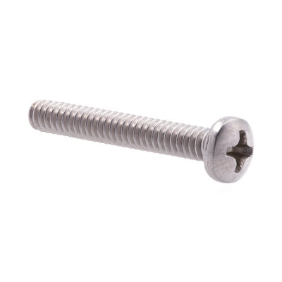 Vis à métaux, tête cylindrique, empreinte cruciforme, # 6-32 X 1 po, calibre 18-8 (paquet de 25)