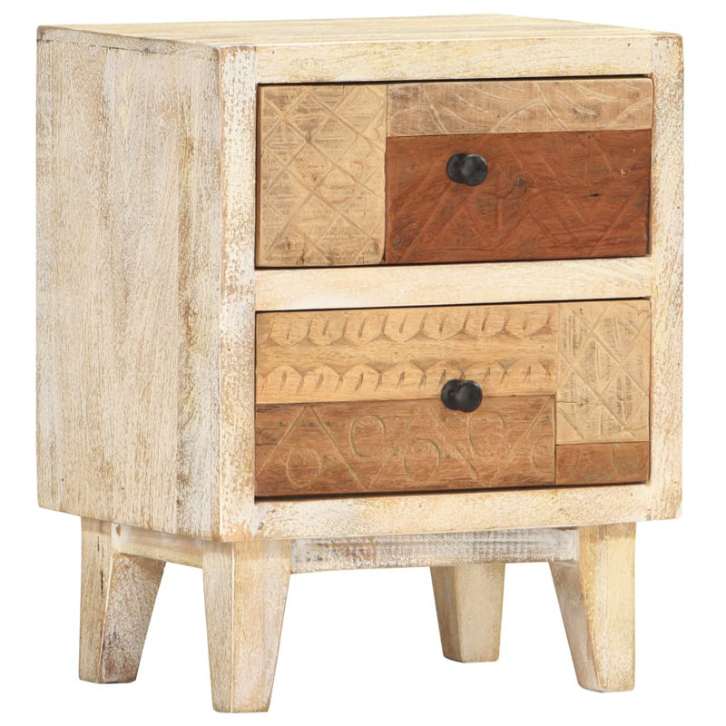 Llyr 40cm W Solid Wood Bedside Table