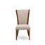 Chaises de salle à manger Parsons Verona - Ensemble de 2 chaises rembourrées en lin brun clair cloutées-91826441-91809474
