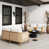 Coussin blanc / structure en acacia est en rupture de stock