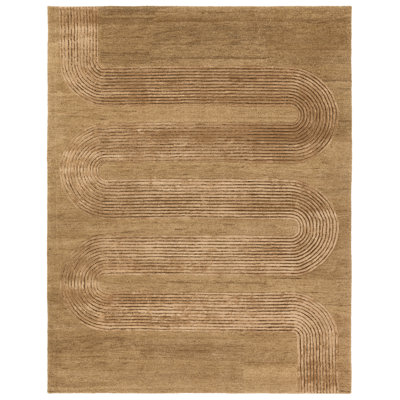Tapis brun fait à la main Collman Jalore ICO19