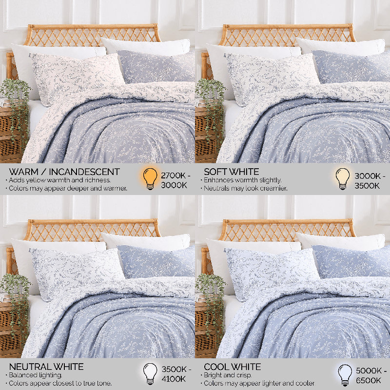 Ensemble de housse de couette réversible traditionnel en microfibre Winter Brush, Bleu