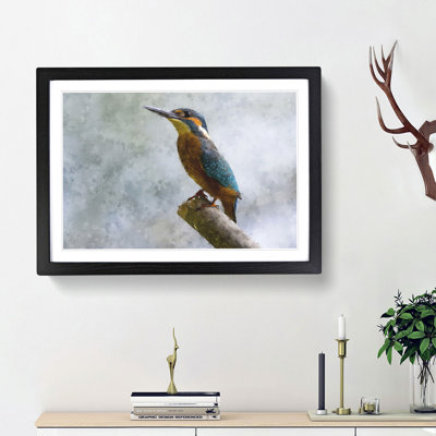 Graceful Kingfisher Bird - Picture Frame Graphic Art Print