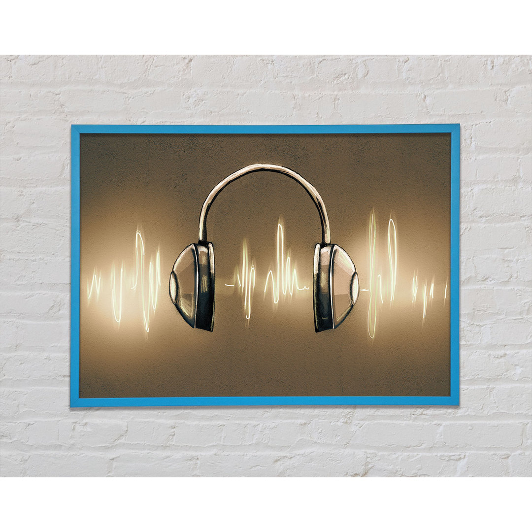 Light Painted Headphones von Unkown - Einzelne Bilderrahmen Kunstdrucke