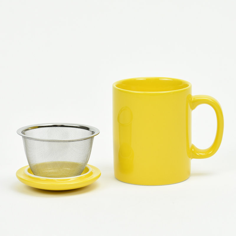 Grande tasse à café à infusion 11 oz. Reinhold, Jaune