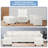 Ziniyah Convertible 4 Seater U-Shaped Modular Linen Sofa Sectional with 3 Ottoman for Living Room-598439647