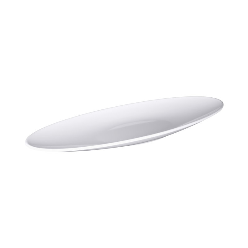 Elite Global Solutions Moderne Melamine Platter, White