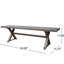 Banc de siège moderne en aluminium gris foncé - Outdoor Living