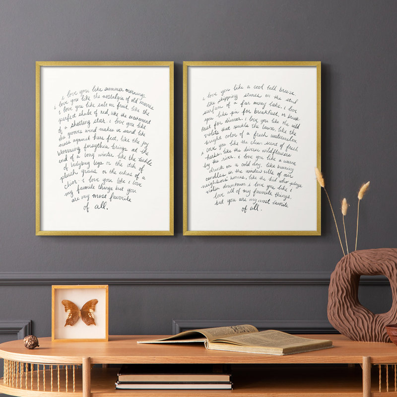 Lettre à un amoureux I - reproduction encadrée de qualité supérieure - prête à être accrochée - aucun clou requis - aucun clou requis