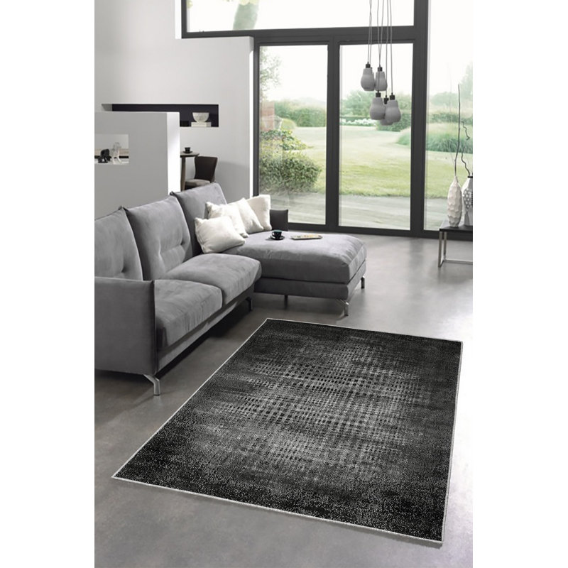 Eco-Friendly Area Rug, 100% Polyester, 5.2 x 7.5 ft | Antibacterial, Non-Slip PVC Dot Underside, 0.16 in Pile Height | Machine Washable, Digital Printed Design | Perfect for Living Room, Bedroom, & Dining Areas