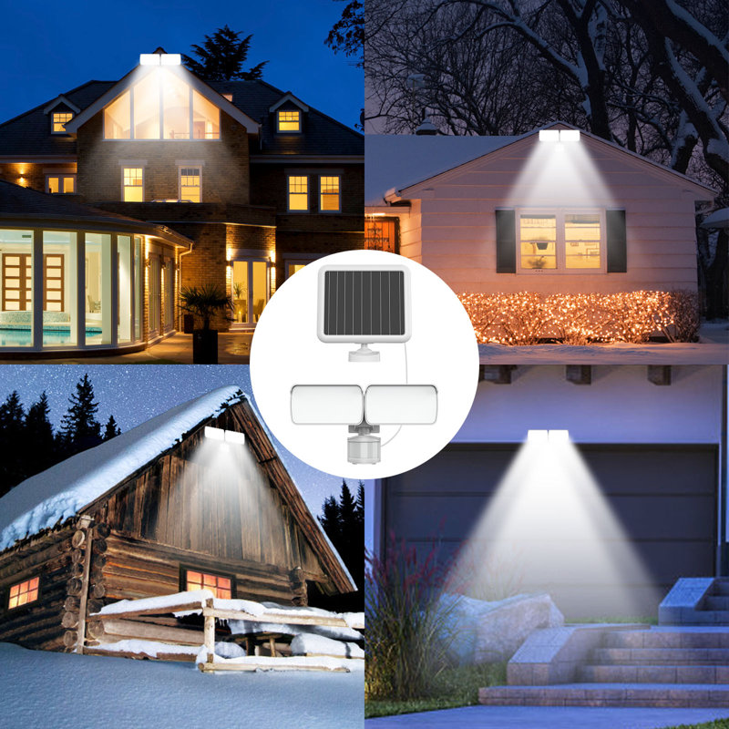 LED Solar Power Battery Operated Outdoor Security Area Light with Motion Sensor