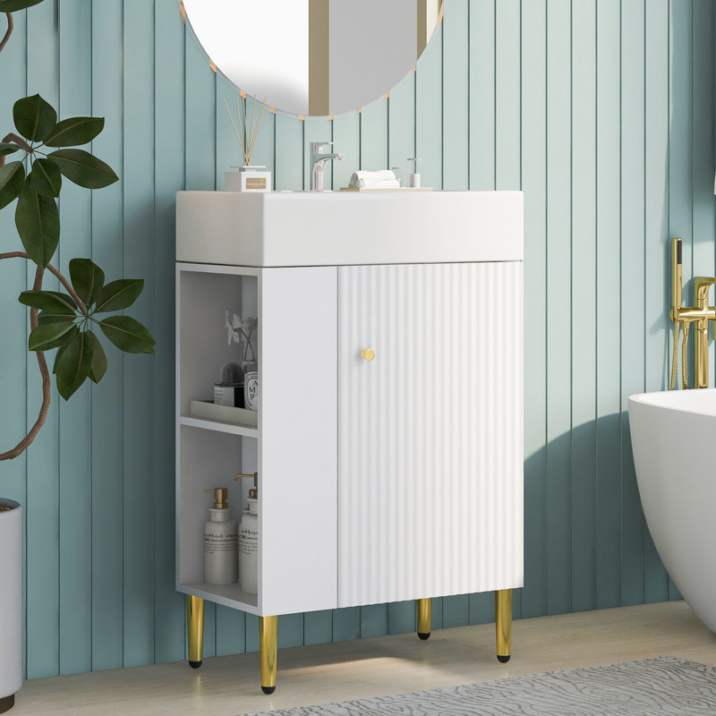 Meuble-lavabo simple avec plateau de meuble-lavabo 21,6 po Maceson