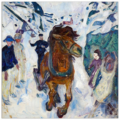 'Galloping Horse' by Edvard Munch Painting Print