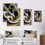 Or noir et blanc vitrail I - abstrait spirales sur toile, art mural-87394744-87394743-119283667