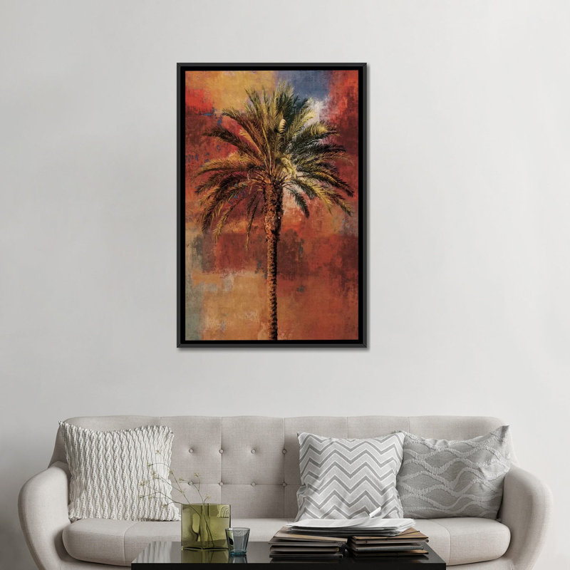 « mustique i », impression sur toile, H 48 po x l 32 po x P 1,5 po, Toile avec cadre noir, Pas de tapis