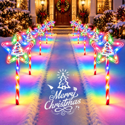 Décorations de Noël pour l'extérieur, lumières de Noël solaires scintillantes avec 90 lumières DEL brillantes et 10 modes d'éclairage, décor de Noël blanc chaud et imperméable pour la cour