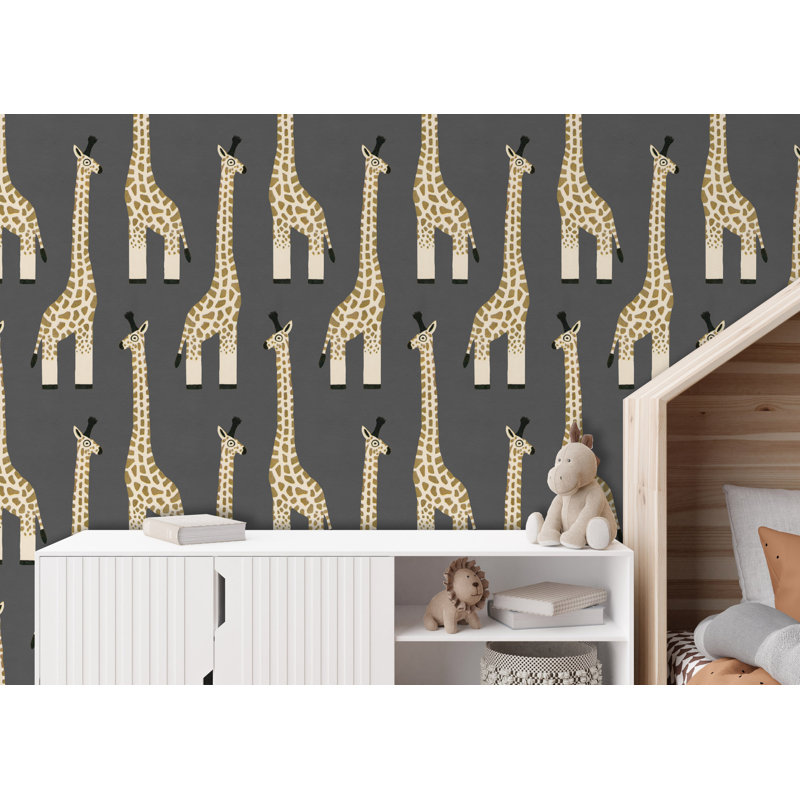 Non-Pasted Satin Wallpaper Double Roll by Yuki Osada, Slate Gray