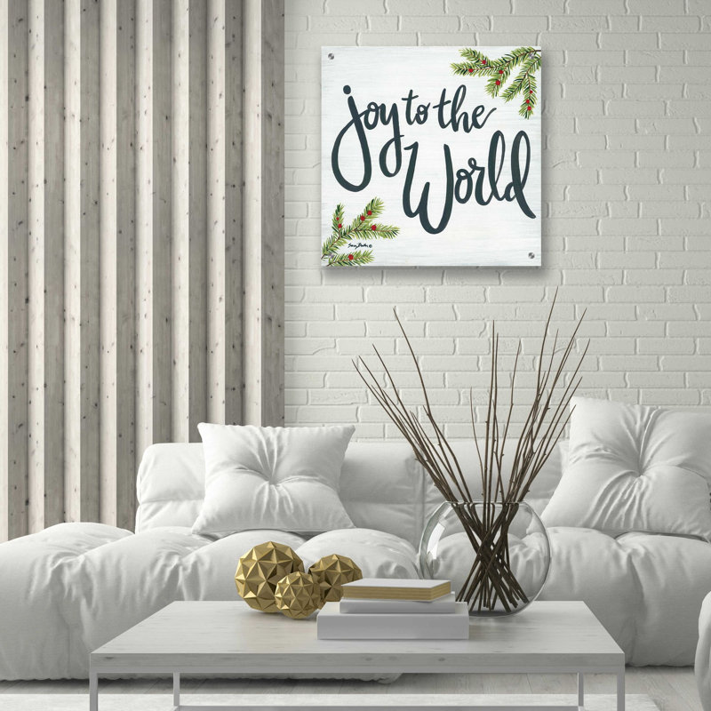 «Joy to the World» par Sara Baker, art mural en verre acrylique, H 24 po x l 24 po x P 0,2 po
