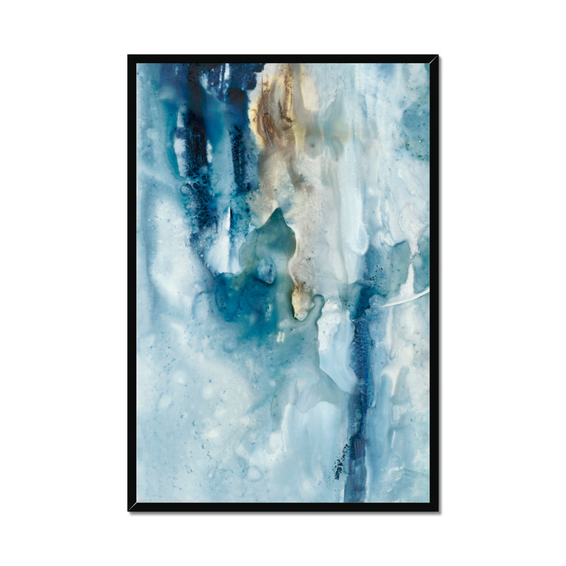 Peaceful Calm III - Painting, 34cm H x 24cm W, Black Framed Paper Print