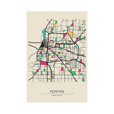 " Memphis, Tennessee Map " by Ayse Deniz Akerman