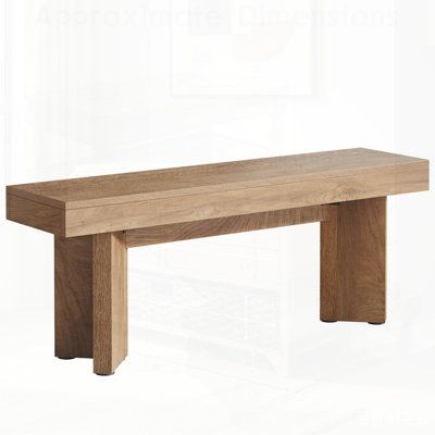 Banc de table de style nordique avec sièges confortables, parfait pour la salle à manger et la chambre à coucher, conception peu encombrante.