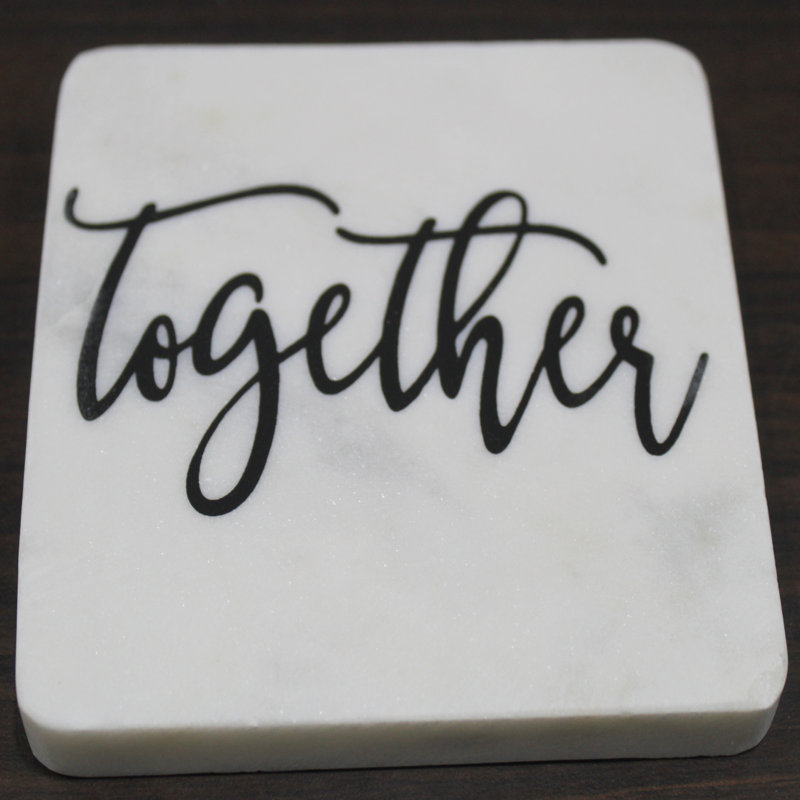 Marble Square 4 Piece Coaster Set