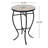 Marvelous Side Table With Tile Mosaic Touch And Iron Base, 14" X 21.25", Yellow + Red Ceramic Tile, Assembly Required Excellent Accent Ornament Robust Metal Framework, 14"w 14"d 21.25"h,