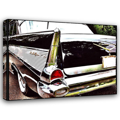  GST Gallery Wrapped Canvas Art Titled: Chevy Bel Air Tail Fin