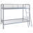 Glossy Silver Twin Over Twin Bunk Bed