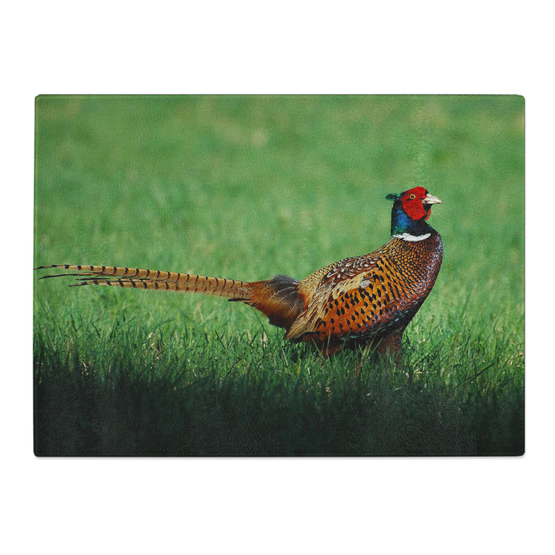 Pheasant Bird  Glass Chopping Board
