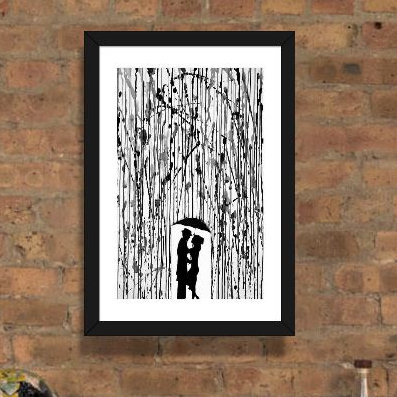« film noir », impression, Papier encadré noir, H 32 po x l 24 po x P 1 po