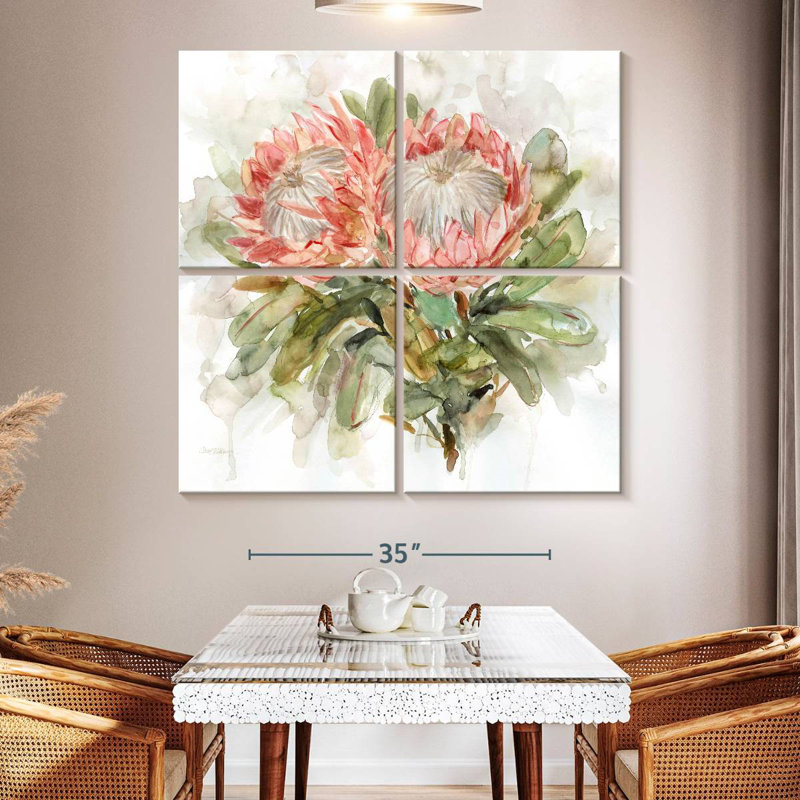 Harnek Pale Protea I, 50" H x 50" W