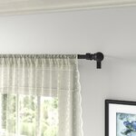 Carlyne Steel Adjustable Single Curtain Rod