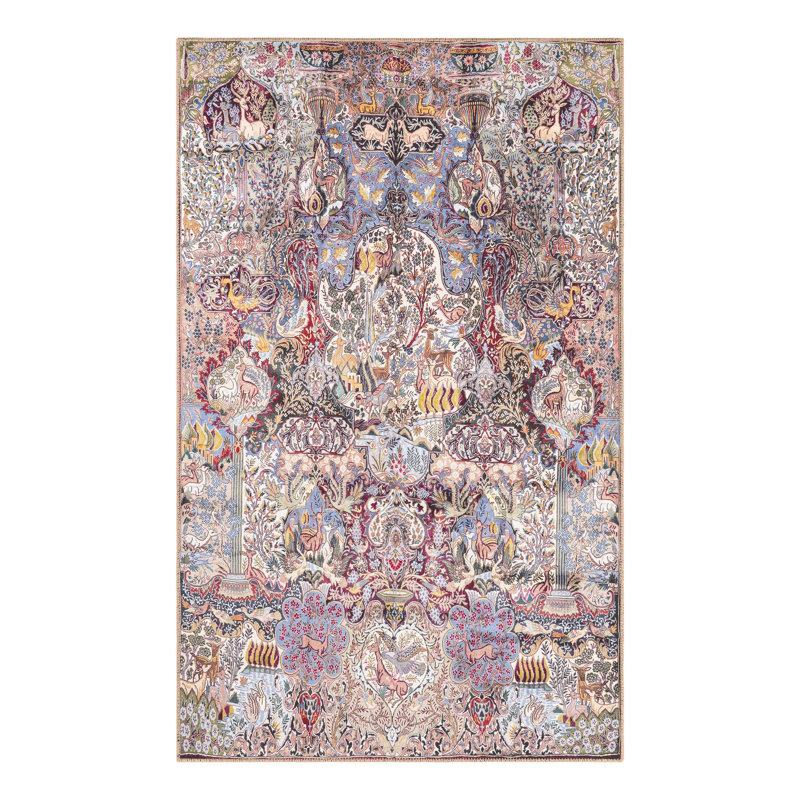 Mckinleigh Performance Chenille Floral Indoor Rug, Rectangle 5'1" x 8'