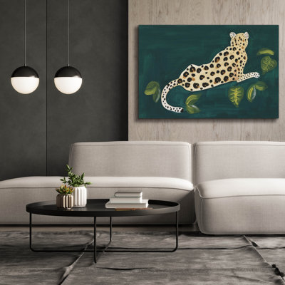 Epic Graffiti 'Lethargic Leopard 1'  by Alicia Longley Canvas Wall Art, 60" x 40"