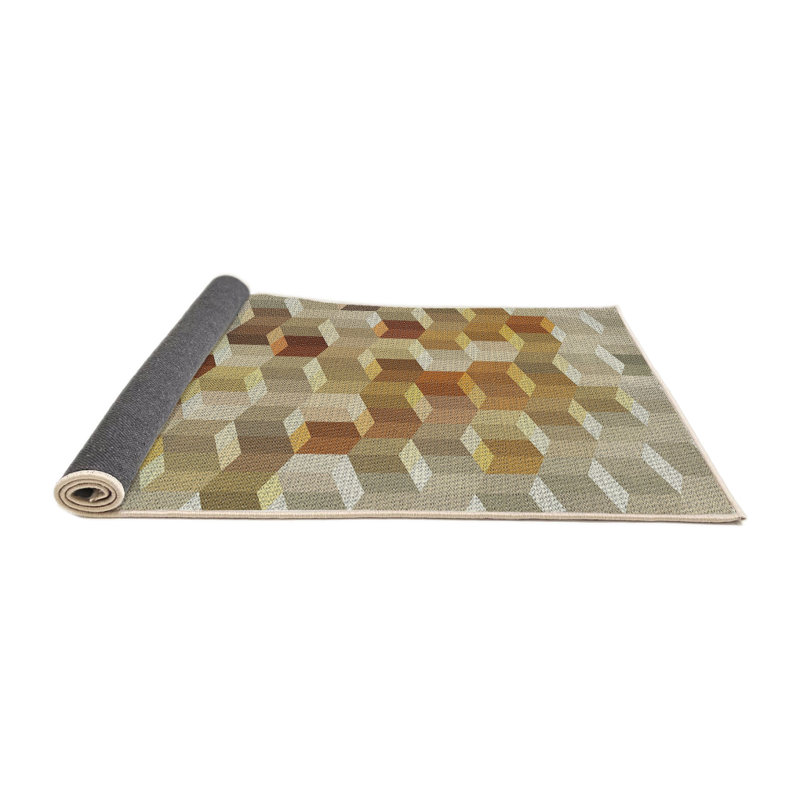 Tapis beige / brun Power Loom, Rond 5 pi