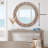 Toolleen Glass Frame Round Wall Mirror-1720795935
