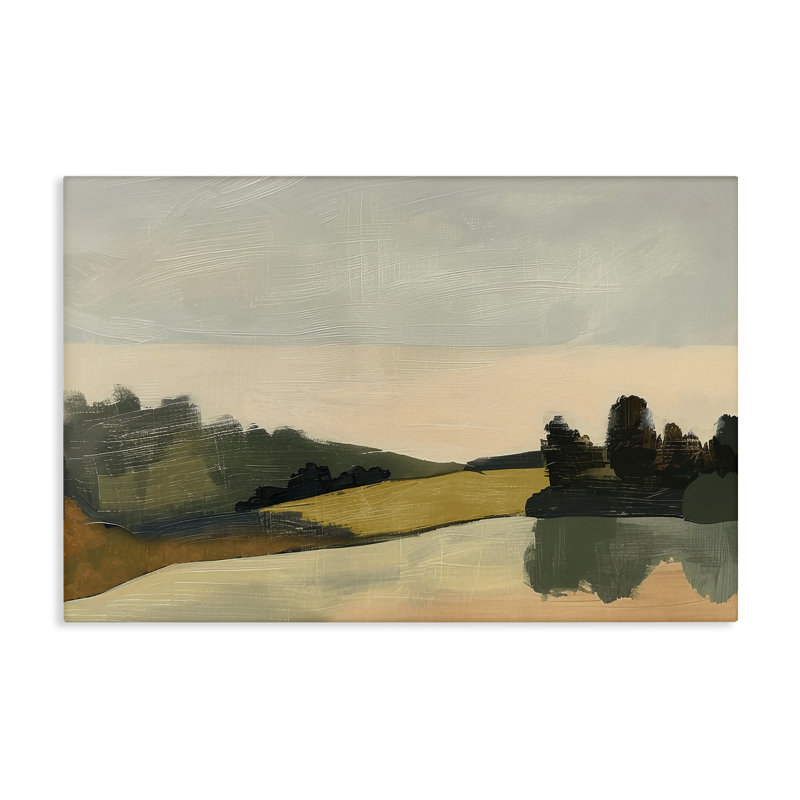 «Curving Green Hills», art mural sur toile par Irena Orlov, H 20 po x l 30 po
