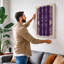 Ornamental Purple Triptych Art Deco - Wrapped Canvas-1637805748-1637805757