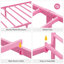 Plateforme de lit simple en métal avec tête et pied de lit, aucun sommier requis, assemblage facile, rose-53669924-53669917