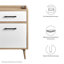 Base de meuble-lavabo simple 23 po seulement en brun clair
