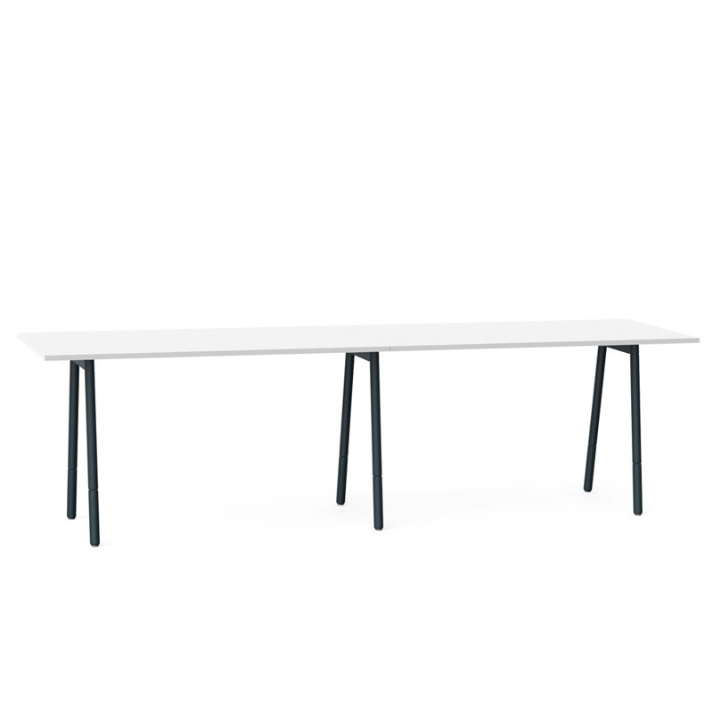 Table de conférence Series A, H 40 po x l 36 po x P 36 po, Charbon / Blanc