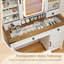 Makeup Vanity Desk with Mirror and 3-Colour Dimmable LED Lights